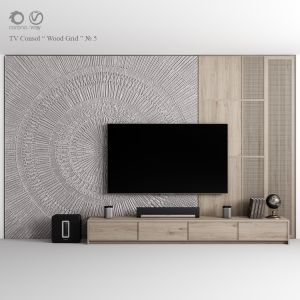 Tv Consol " Wood Grid "