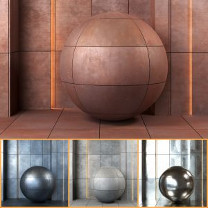 (4k)(4 Colors) Steel Panels Vol 1-seamless,pbr