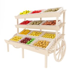 Supermarket Cart For Vegetables And Fruits