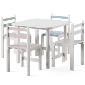 Little Bo Peep White Toddler Table & Chairs