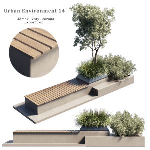 Urban Environment Urban Furniture Green Benches