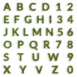 Artificial Office Wall Plants Letters A To Z