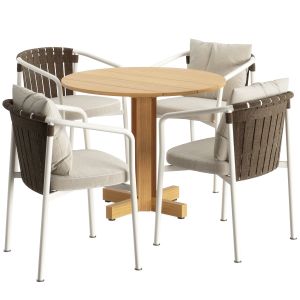 Arc Dining Armchair Altar Table Set