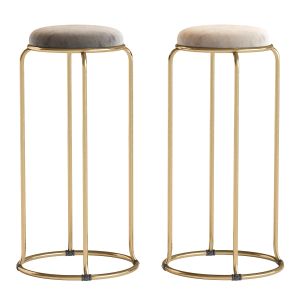 Scandinavian Stackable Armless Bar Stools Round Se