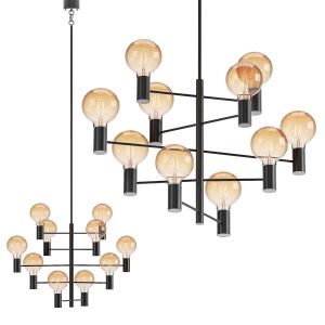 Markslöjd Paris Pendant 10l Black Chandelier