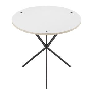 Neb Round Table White Laminateblack 800x800