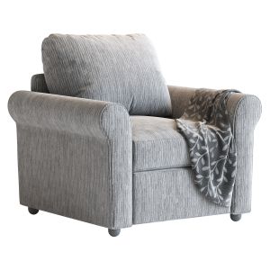 Upholstered Chair With Rolled Arms