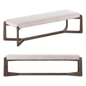 Roe Mid Century Modern Grey Performance Bench