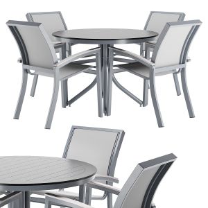 Telescope Mgp Round Dining With Bazza Cafe Chairs