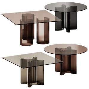 Luxor And Sahara Glass Tables By Fiam Italia