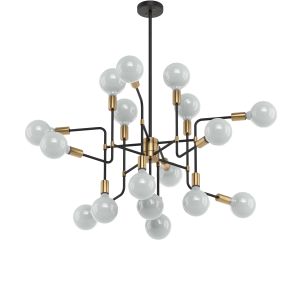 Yhd 17 Light Chandelier In Black Stainless Finish