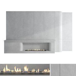 Decorative Wall With Fireplace Set 53