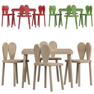 Rabbit Chair Wooden Kids Table And Chair Set By Et