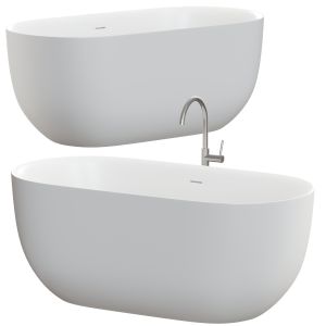 Kurv 1500 Freestanding Bath Matt White