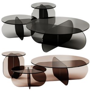 Nor Clear Glass Coffee Tables By Sebastian Scherer