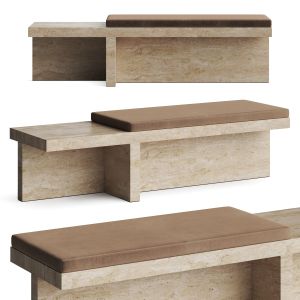 Cb2 Exclusive Pierre Travertine Bench