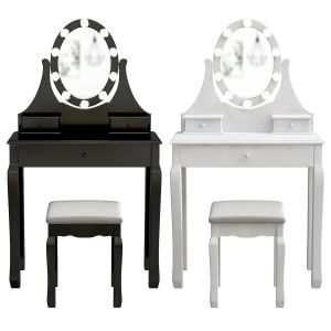 Roxana Vanity Set With Stool And Mirror