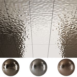 Seamless Material Metal Panels Wave