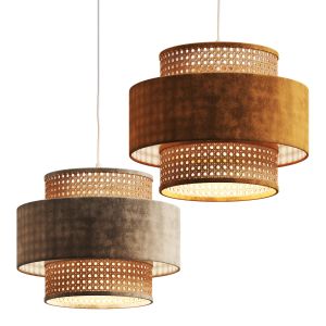 La Redoute Cylinder Rattan Pendant Lamp