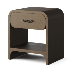 En Gold Bruno Espresso Bedside Table