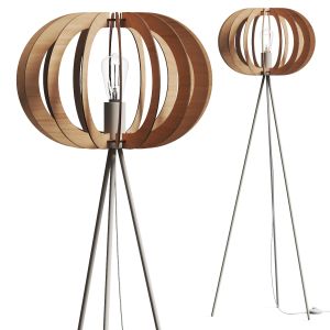 So Home Oak Tripod Floor Lamp