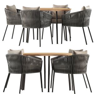 Porto Dining Chair2 Agave Table By Ethimo