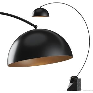 Cb2 Exclusive Venus Black Arc Floor Lamp