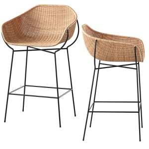 Wendel Rattan Bar By Pottery Barn