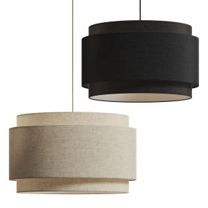 Crate And Barrel Avery Double Drum Pendant Lamp