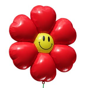 Balloon Inflatable Red Flower With Smiley