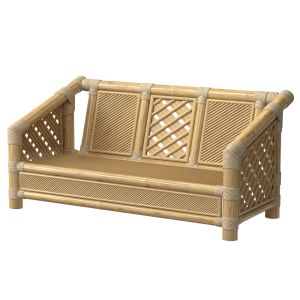 Wooden Roped Bamboo Bench