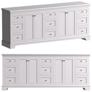 White Chest Of Drawers In A Classic Style Sideboar