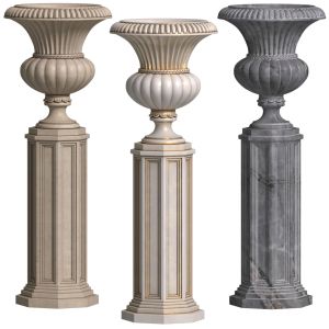 Classical Vase On A Pedestal For Decorating