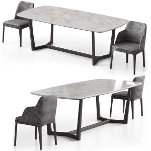 chair GRACE and table CONCORDE by Poliform