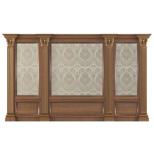 Wall Wood Boiserie Paneling Wallpaper