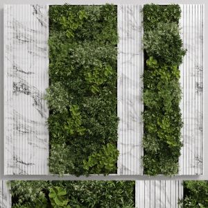 Vertical Wall Garden With Marble Frame - Set Of In