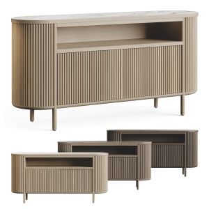 Cypress Whitewashed Wood Credenza