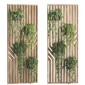 Hanging Plant-wooden Wall