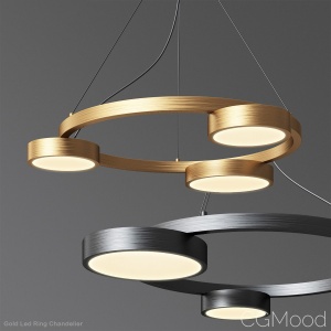 Gold Led Ring Chandelier