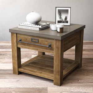 ZINC-TOP MERCANTILE SIDE TABLE