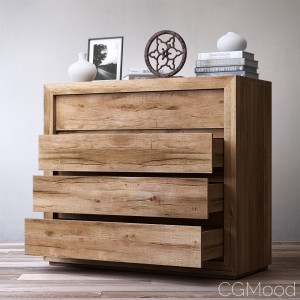 Reclaimed Russian Oak 4-drawer Dresser