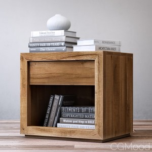 RECLAIMED RUSSIAN OAK 26in OPEN NIGHTSTAND