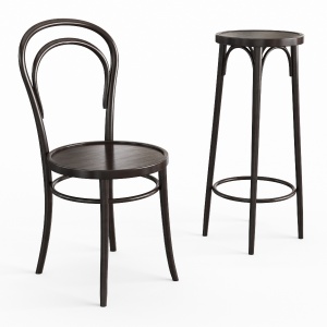 Classic Thonet's 14 Vienna Chair And Bar Stool