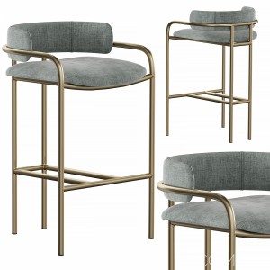 West Elm Lenox velvet counter stool