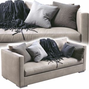 Meridiani Leather Sofa Belmon