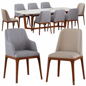 Galicia armchair & Concorde Table Poliform