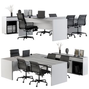 Office Boss Desk With Chairs