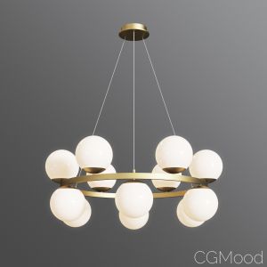 Bubbles Brass Ring Pendant Light Cb2