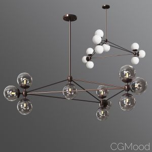 Modo Chandelier 3 Sided 10 Globes Rollandhill