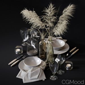 Straw Table Set